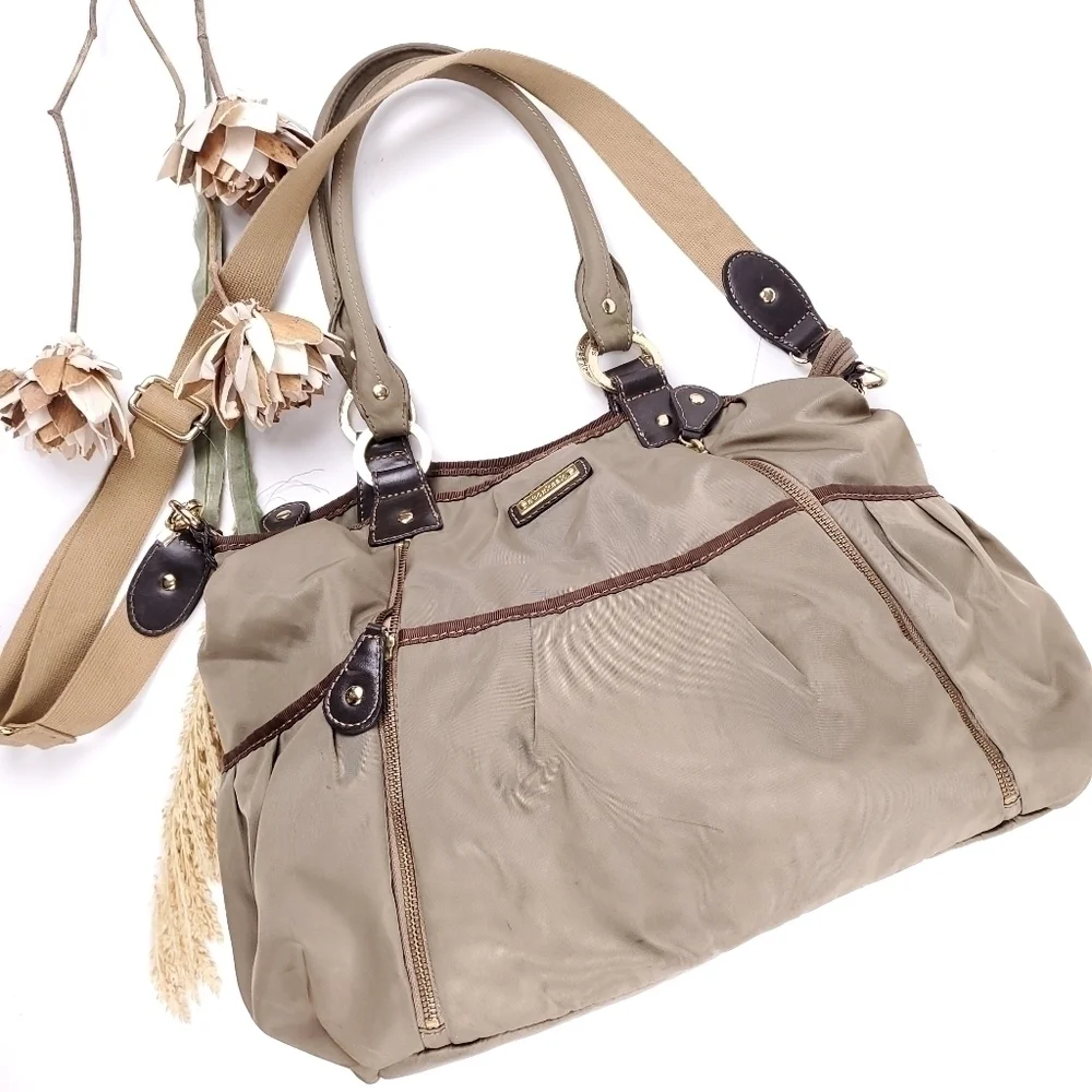 Storksak Tan Diaper Bag w/ Changing Mat